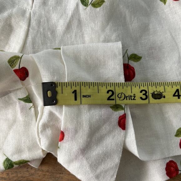 Anthropologie FARM RIO Mini Pitanga Cherry Paperbag Shorts XS NWT - Picture 9 of 11